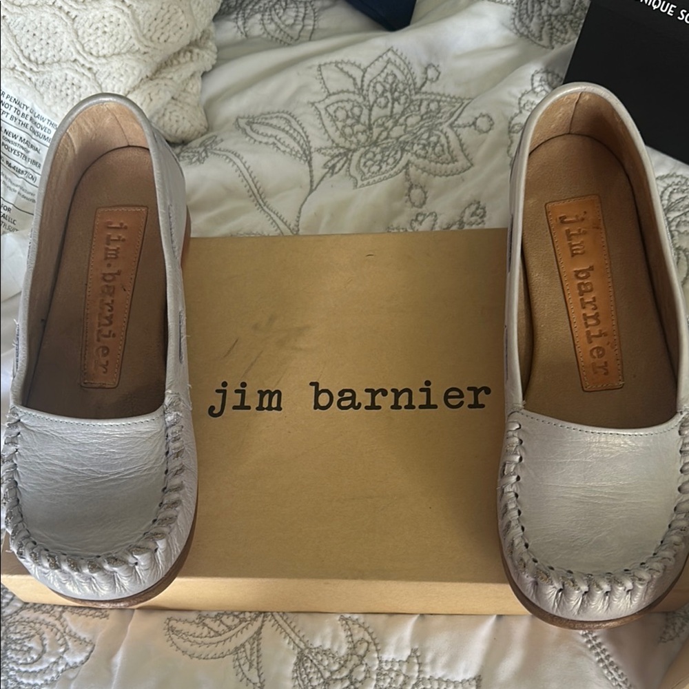 Free people Jim Barnier lavender Leather moccasin Loafers size 10 new with box